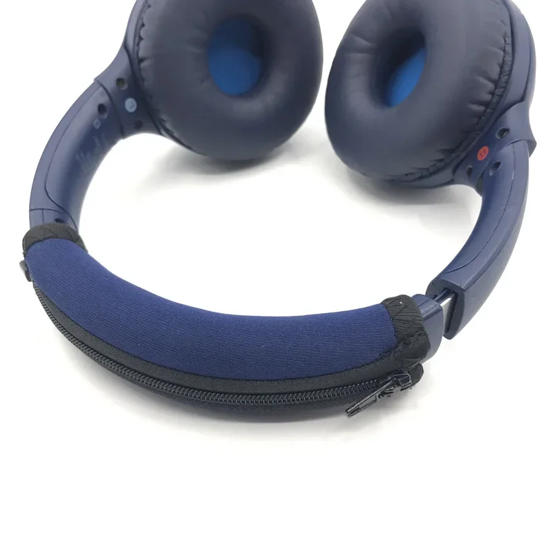 Cocok untuk Sony WH-XB700 casing Earphone 75mm penutup spons kental Earmuff kulit penutup sinar Silang kepala