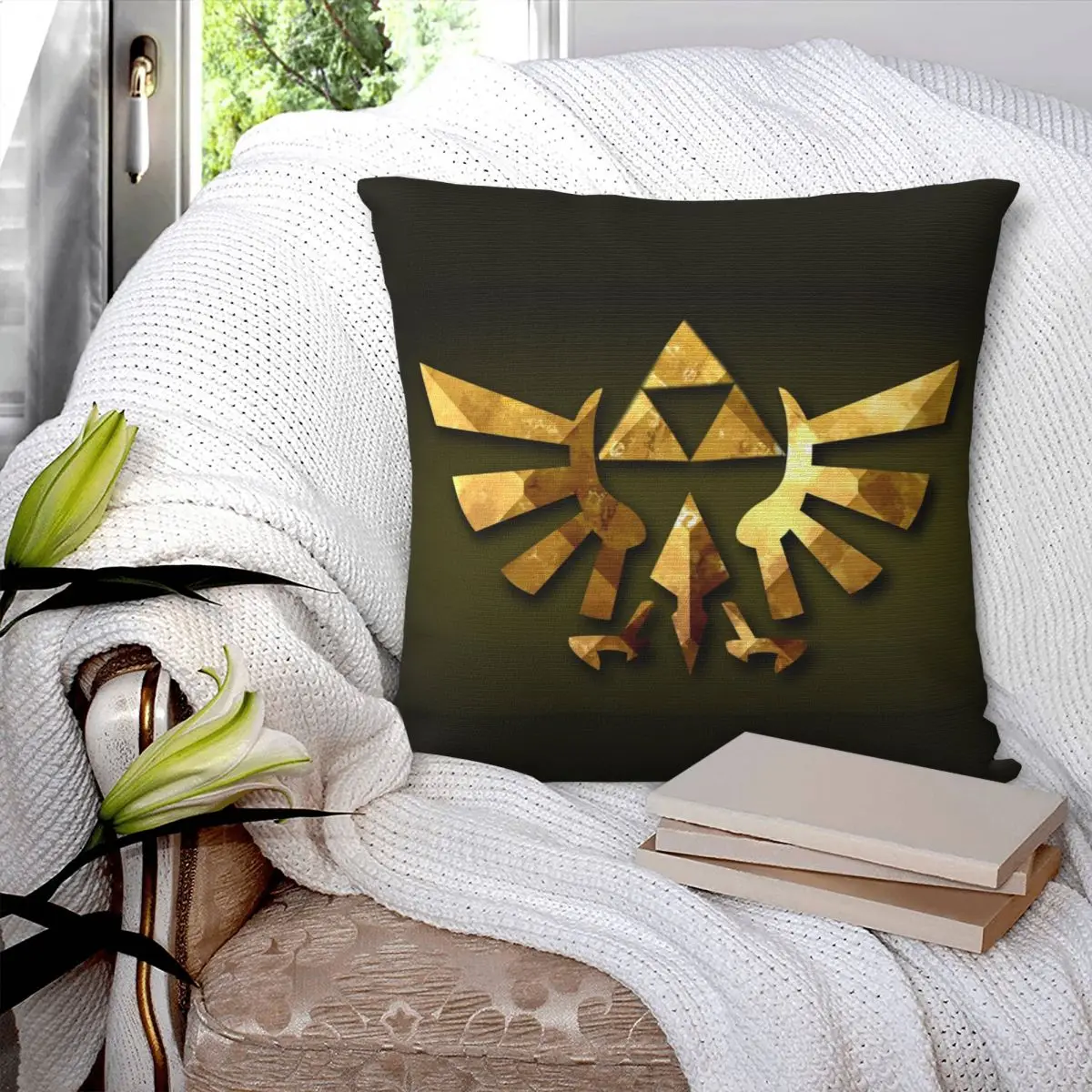 The Legend Of Zeldas Square Pillowcase Pillow Cover Polyester Cushion Decor Comfort Throw Pillow for Home Living Room