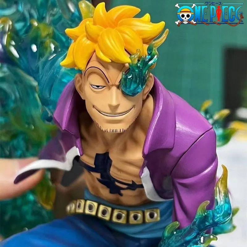 Uma peça agachamento marco ressonância série menino dos desenhos animados criativo anime periféricos coleção modelo figura ornamentos brinquedo presentes