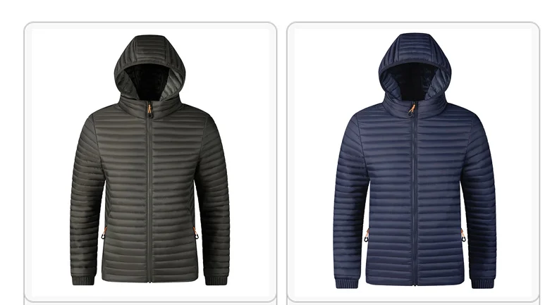 Autumn Winter New Jacket Man Outdoor Camping Coat Ultralight Hiking Jackets Stand-up Collar Casual Waistcoat Brand Clothing