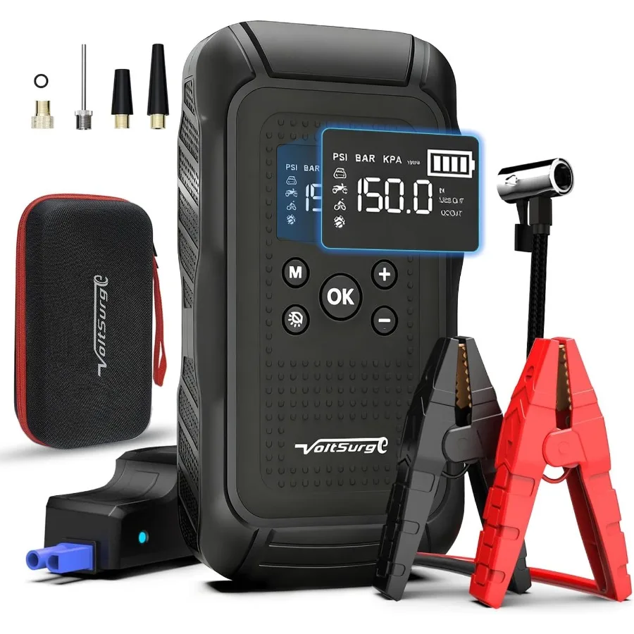 

Портативный стартер 7000А с воздушным компрессором для всех газовых и дизельных транспортных средств емкостью 10,0 л, автомобильный аккумулятор 12 В, 150 фунтов на квадратный дюйм