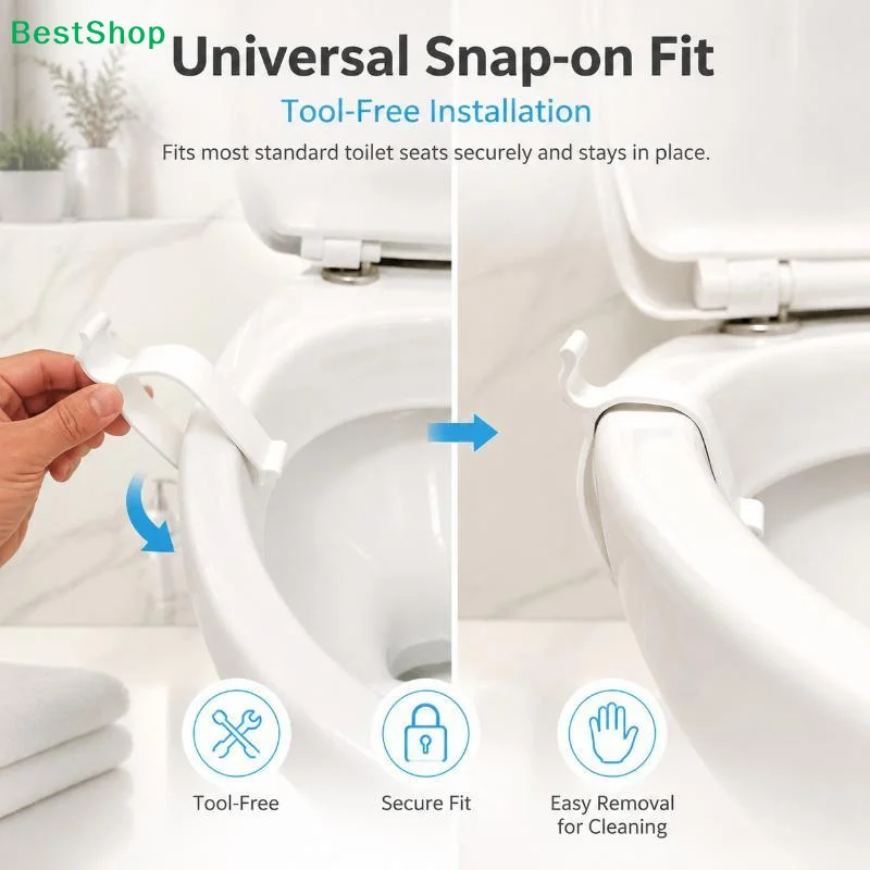 ★1/2Pcs Toilet Seat Stabilizer, Fix Wobbly Loose Toilet Lid, Easy Alignment Prevent Shifting & Sliding