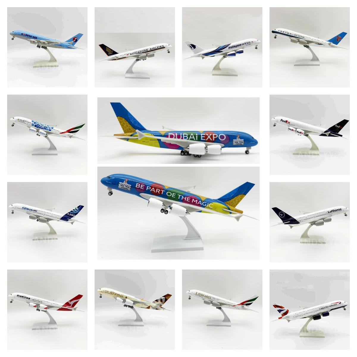 نموذج طائرة غرفة ديكور 1/240 A380 الخطوط الجوية سلسلة 30 سنتيمتر الخطوط الجوية الراتنج نموذج طائرات تحصيل مكتب الملحقات