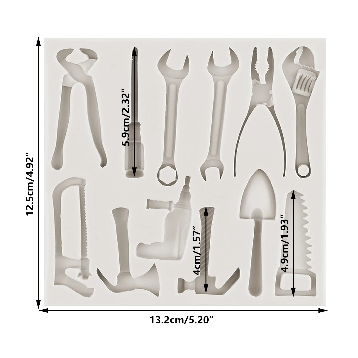 Hardware Repair Tool Silicone Molds Paint Bucket Ladder Hammer Saw Drill Scissors Candy Chocolate Fondant Cake Decorating Tools