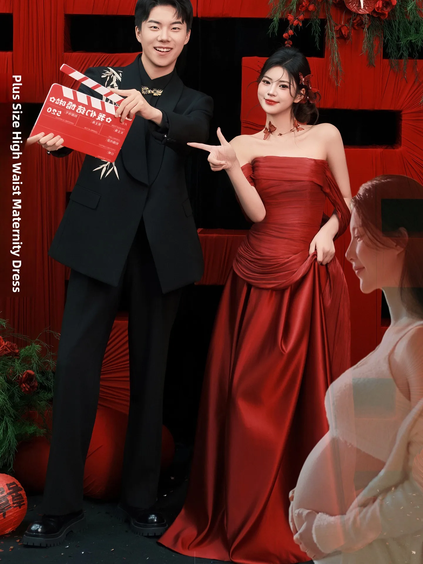 

Пеньюар для беременных больших размеров, винтажное свадебное платье с завышенной талией, длинное платье для женщин