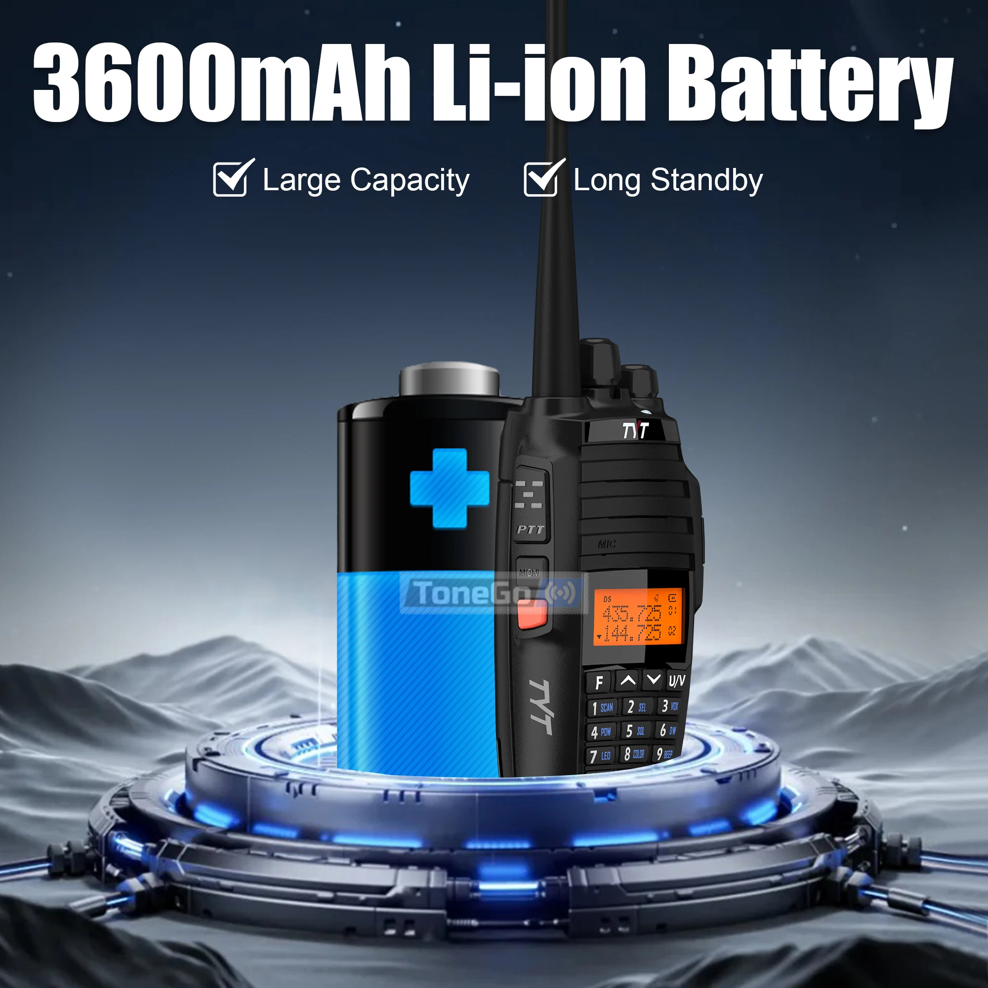 TYT TH-UV8000D Walkie Talkie Type-C Charger VHF UHF Dual Band FM TH UV8000D Cross Band Repeater Long Range Two Way Radio Upgrade