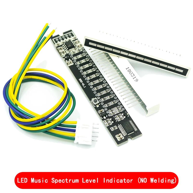 Mini Dual 12-bit LED Music Level Indicator Adjustable Light Speed VU Meter Stereo Amplifier Board with AGC Mode