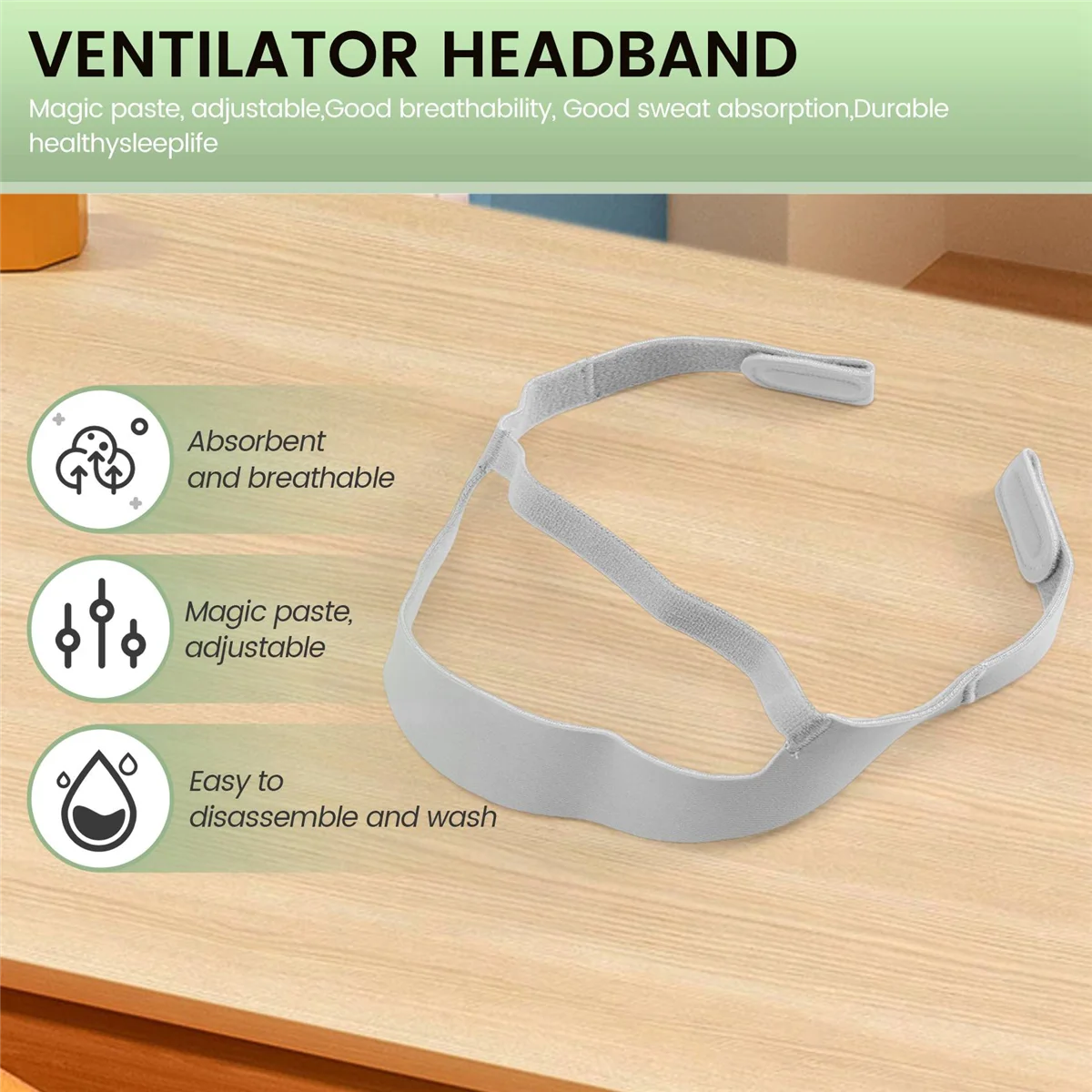 Faixa de cabeça com ventilador para Philips Respironics Dreamwear CPAP/Máscaras BiLevel Travesseiro nasal