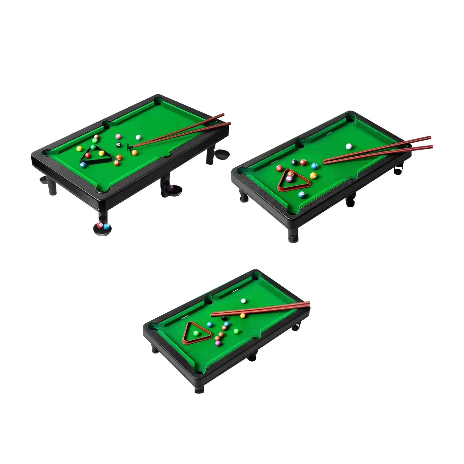 Billiard Game Mini Billiards Table Desk Set Home Office Desktop Pool Game Balls