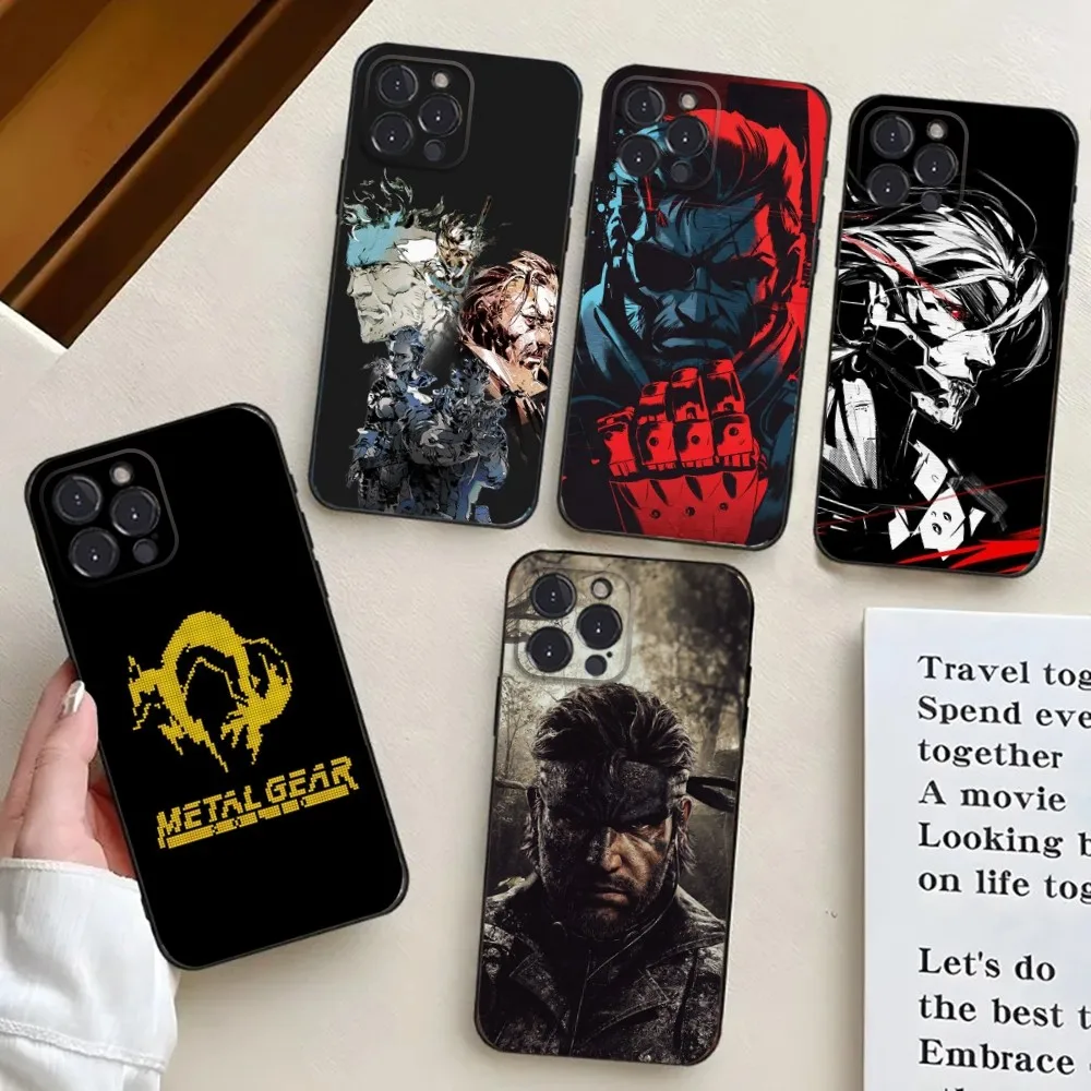 Metal G-Gear Solid Phone Case For iPhone 16,15,14,13,12,11,Pro,X,XS,Max,XR,Plus,Mini Black Silicone Soft case