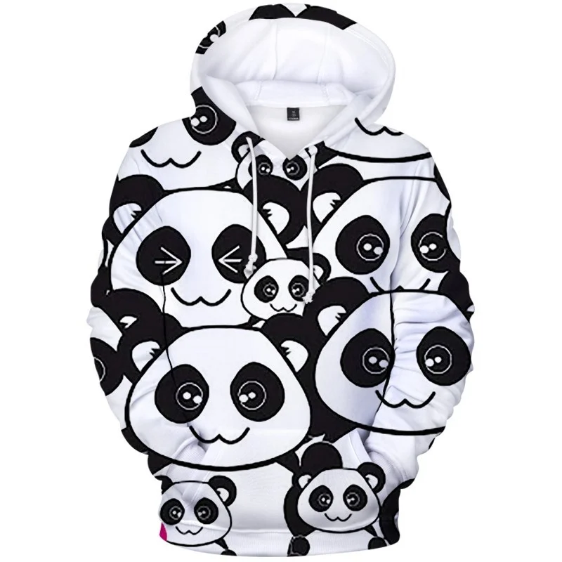 

2023 New Animal Panda Hoodie Men 3D Print Kids Sweatshirt Cool Long Sleeve Hoodies Pullover Casual Streetwear Oversized Coat