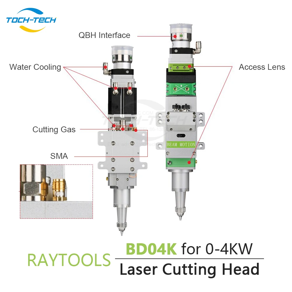 Raytools BD04K for 0-4kw Auto Focusing  Laser Cutting Head for Fiber Laser Cutting Machine