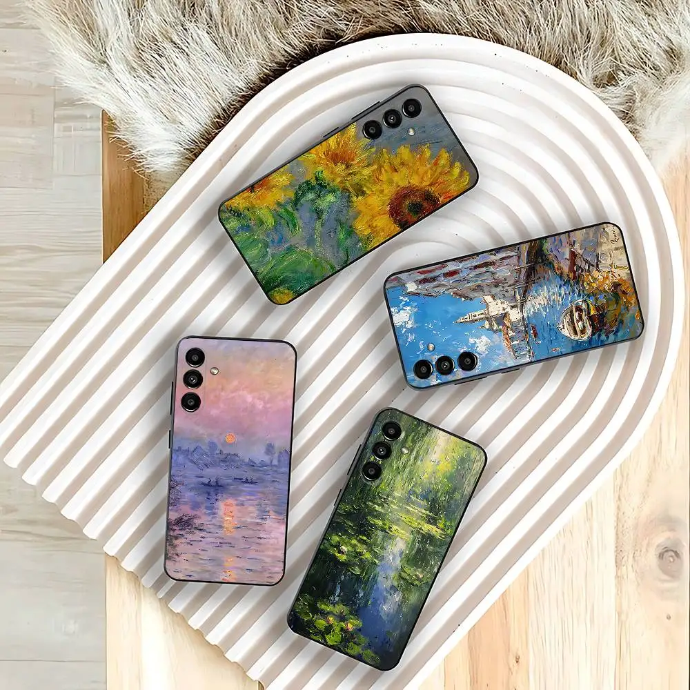 

Claude M-Monet Paintings Phone Case Silicone Soft For Samsung Galaxy A73,31,32,72,41,53,52,71,22,5G,Note,J7,8,9
