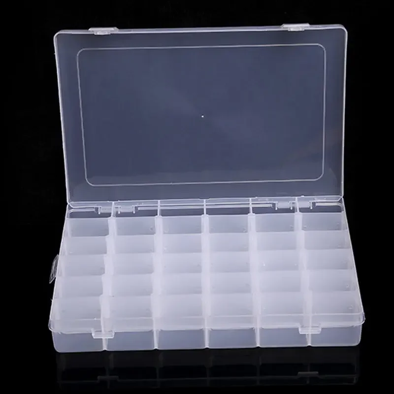 10/15/24/36 Grids Plastic Organizer Box Storage Container Jewelry Box With Adjustable Dividers For Beads Arts DIY Crafts Storage