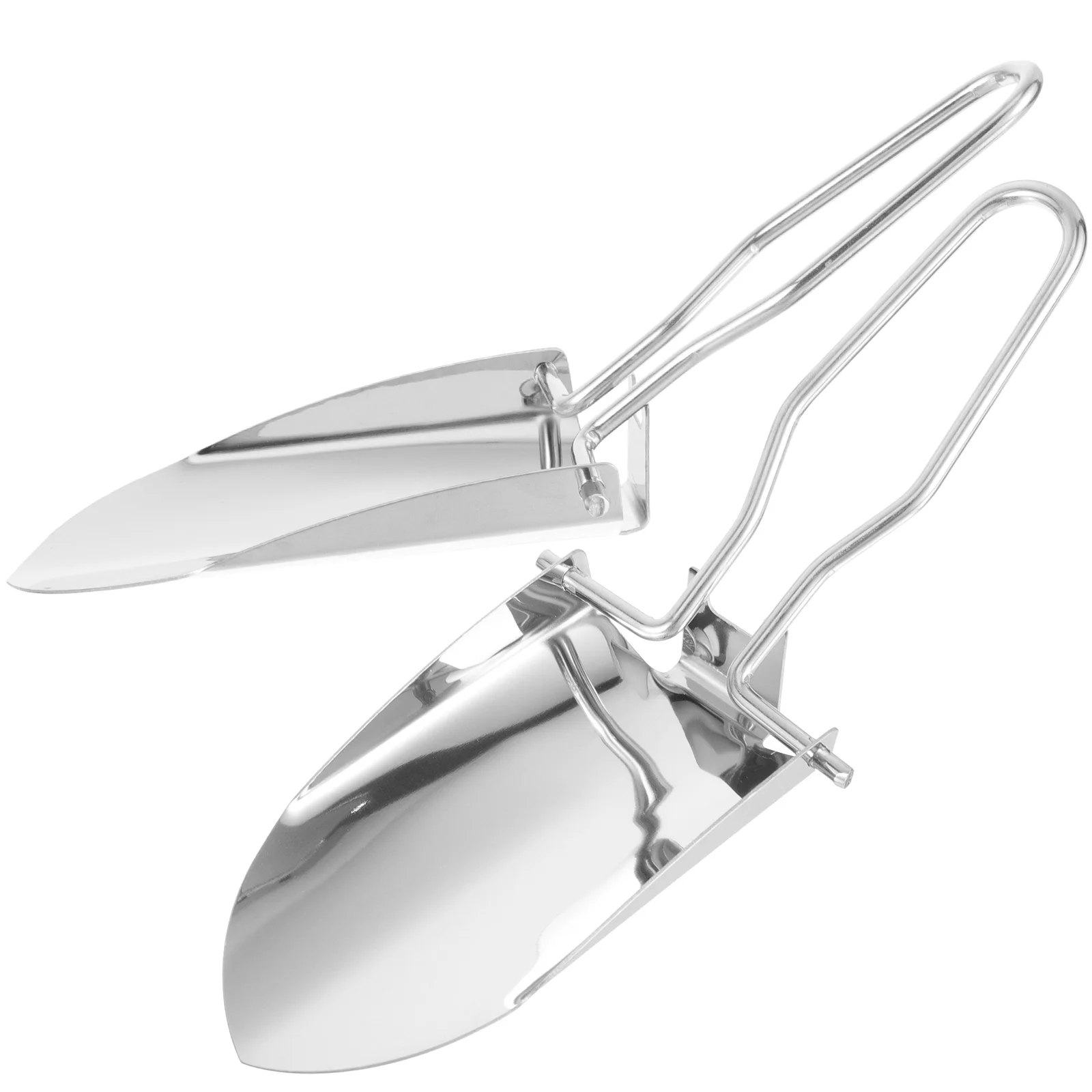 

2Pcs Folding Shovel Stainless Steel Camping Tools Small Garden Shovel Outdoor Digging Foldable Trowel Planting Shovels Gardening