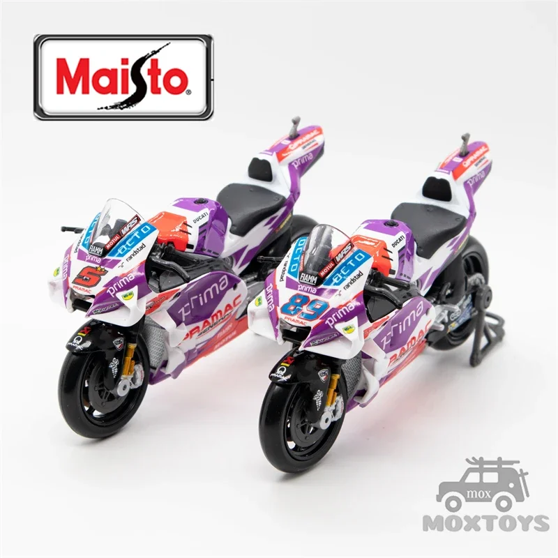 Maisto 1:18 2022 Pramac Racing 2022 No.5 J.Zarco / No.89 J.Martin Motorcycle Racing Diecast Models