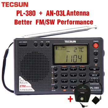 Tecsun PL-380 Radio DSP con AN-03L antena externa de banda SW profesional Fm Am receptor de banda mundial estéreo VS Tecsun PL-310ET