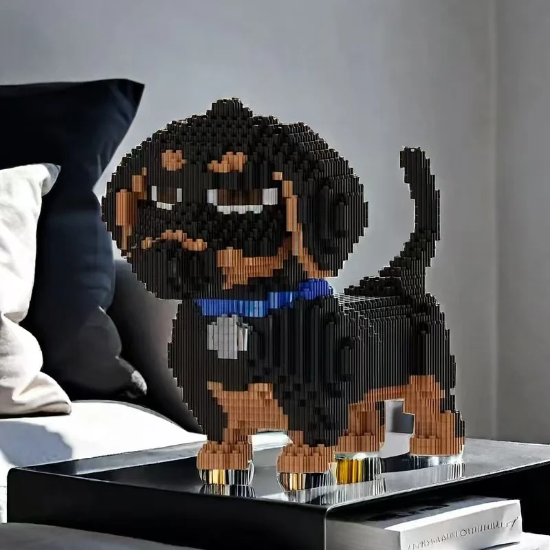 3685-Piece Building Block Set, Cute Animal Dachshund, Pet Dog, Holiday Gift, Room Decoration for Christmas, Halloween Gift