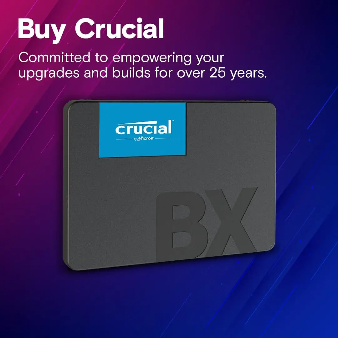 Crucial BX500 SATAIII 1 تيرابايت 2 تيرابايت 4 تيرابايت ثلاثي الأبعاد NAND2.5 بوصة 240 جيجابايت 500 جيجابايت SSD داخلي، حتى 540 ميجابايت/ثانية - محرك أقراص الحالة الصلبة