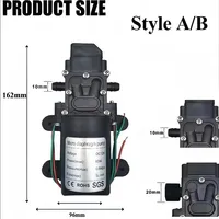 New 60W Quarter DC12V Self-priming Spray Pump Pressure Increase Return Diaphragm Pump Pressure Diaphragm Pump Efficient Work