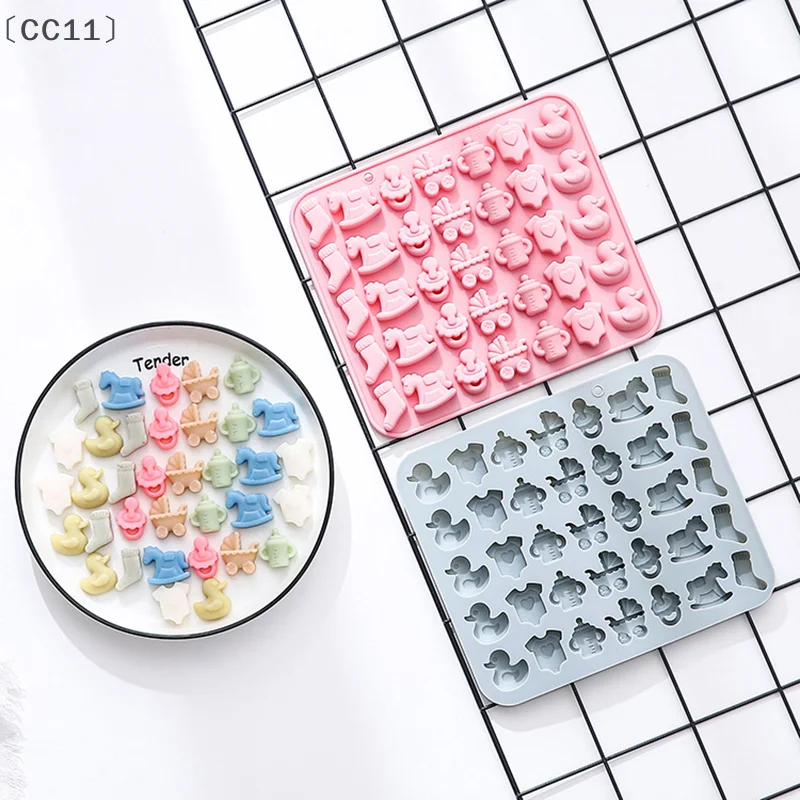 

〔CC11〕Baby Shower Chocolate Mold Baby Theme Silicone Mold For Candy Gummy, Baby Onesie Baby Bottle, Pacifier Baking Mold