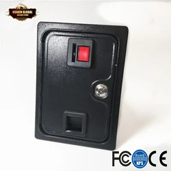 Arcade Coin Door with Quarter Acceptor for MAME or Arcade Replacement, Iron Door Construction, 199x278x120mm