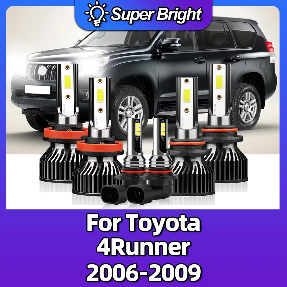 

12V LED Car Headlight Bulb 10000LM 6000K White Super Bight Auto Head Lamp 100W COB Chips For Toyota 4Runner 2006 2007 2008 2009