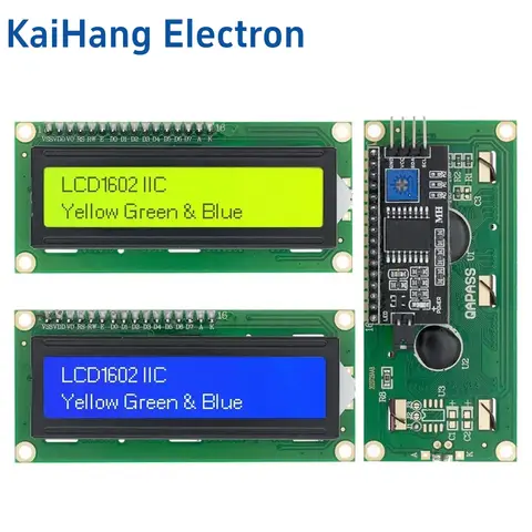 LCD1602 I2C LCD Module Blue / Yellow Green Screen 16x2 Character LCD Display 5V PCF8574 PCF8574T IIC Adapter Llate for Arduino
