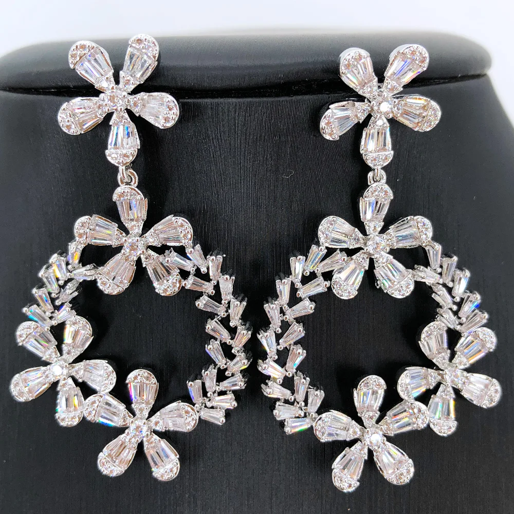 Missvikki الفاخرة الزيتون الوردي الأقراط كروس دائرة مايكرو تشيكوسلوفاكيا النساء الزفاف الزفاف حفلة خطوبة أقراط مجوهرات حفلة هدية