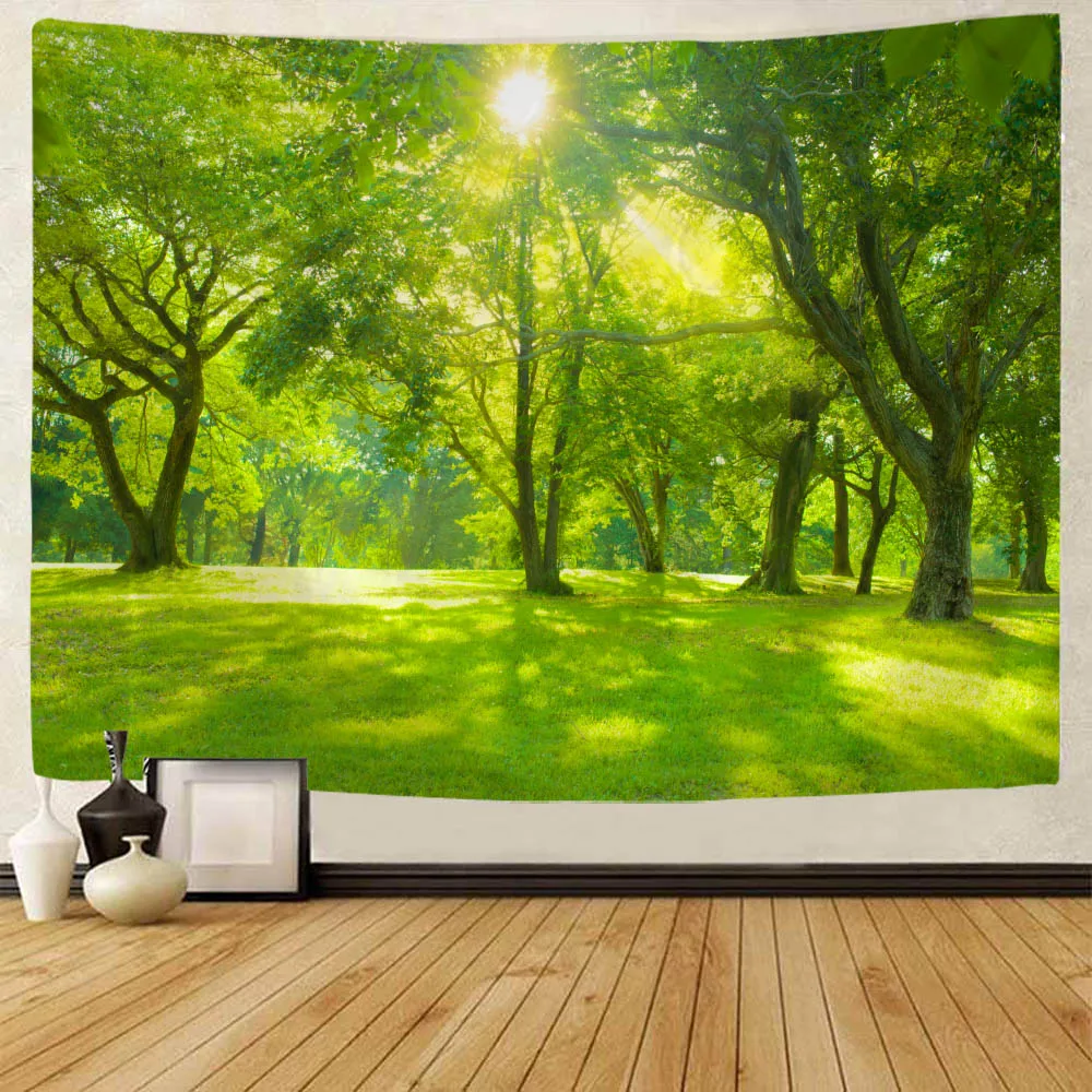 

Home Decoration Forest Tapestry Bohemian Hanging Cloth Bedroom Living Room Wall Decoration Hanging Cloth Sofa Cover Bed Sheet