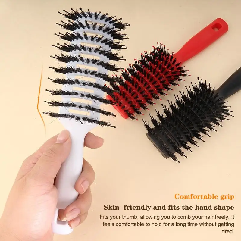 Detangling Vent Hair Brush Pro AntiStatic Comb for Barber Salon Quick Dry Curly Hair Styling and Care