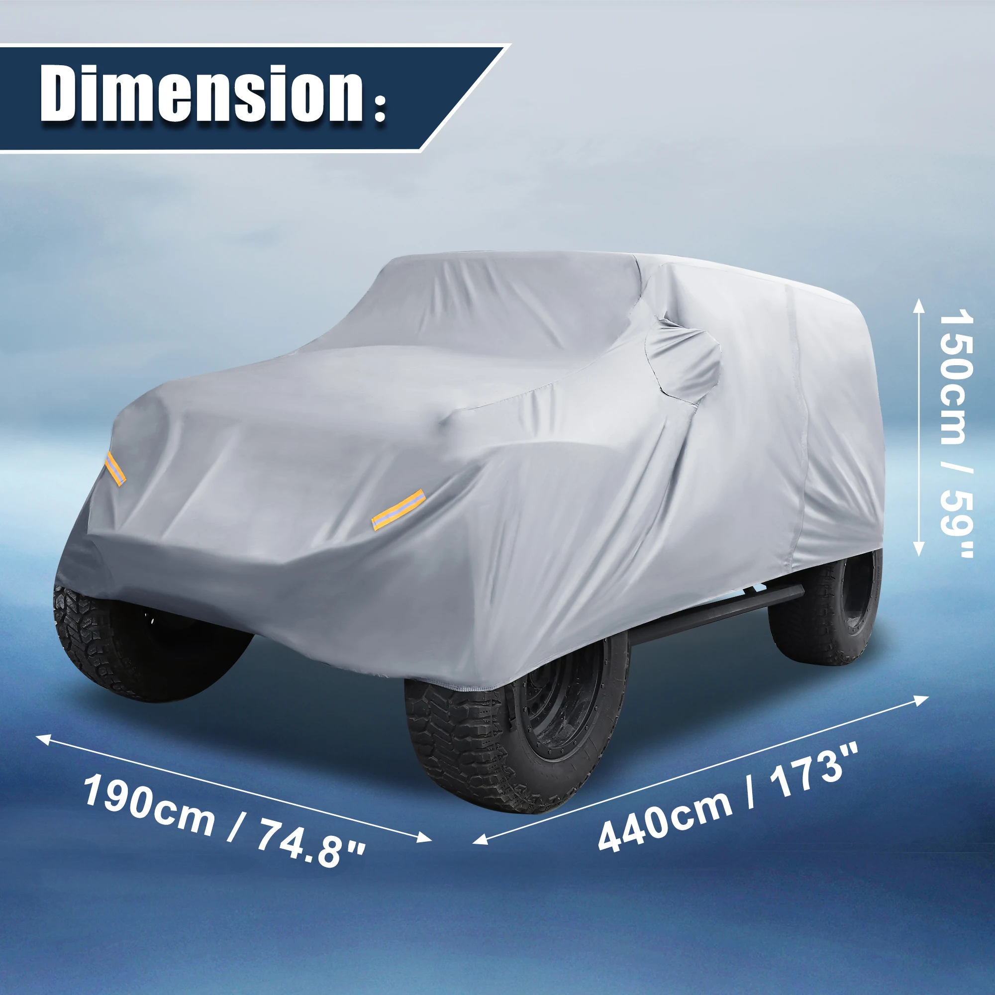 Uxcell Auto Abdeckung für Jeep Wrangler JK 2 4 Tür 2007-2017 für JL 2018-2021 Im Freien Wasserdichte sonne Regen Staub Wind Schutz
