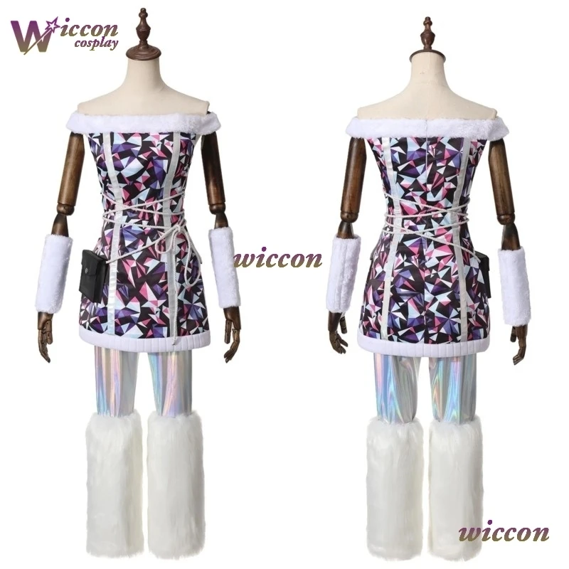 زي تنكري COSC Monster Abbey Bominable فستان فتاة المدرسة الثانوية مع جورب قطيفة زي موحد لحفلات الهالوين كرنفال