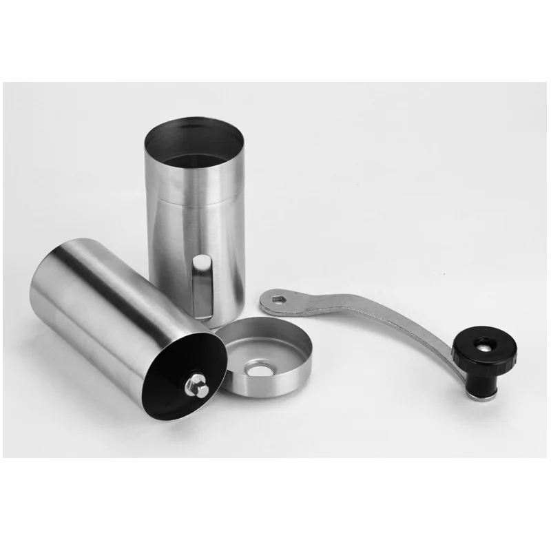 Регулируемая коническая жернова из нержавеющей стали, портативная ручная мини-мельница для кофейных зерен