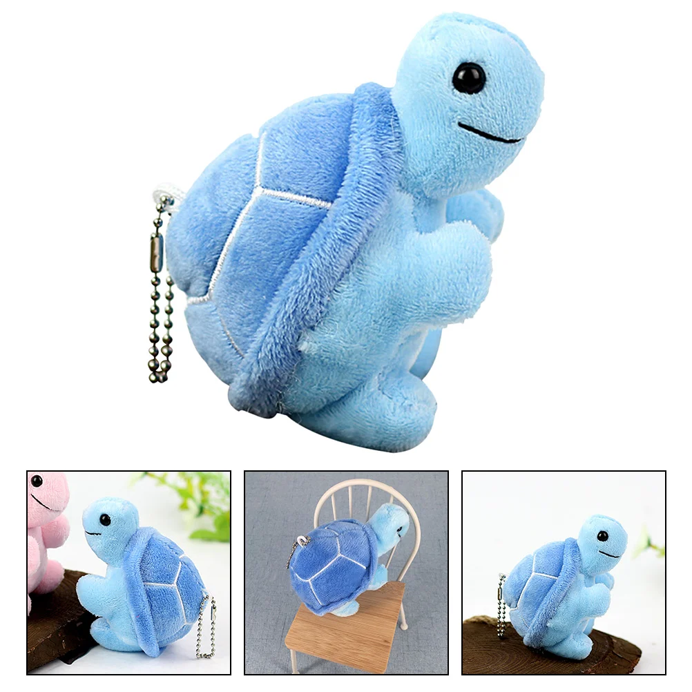 

4pcs Plush Stuffed Animal Keychain Pendant Stuffed Turtle Shaped Pendant Backpack Ornament stuffed animal keychain charm