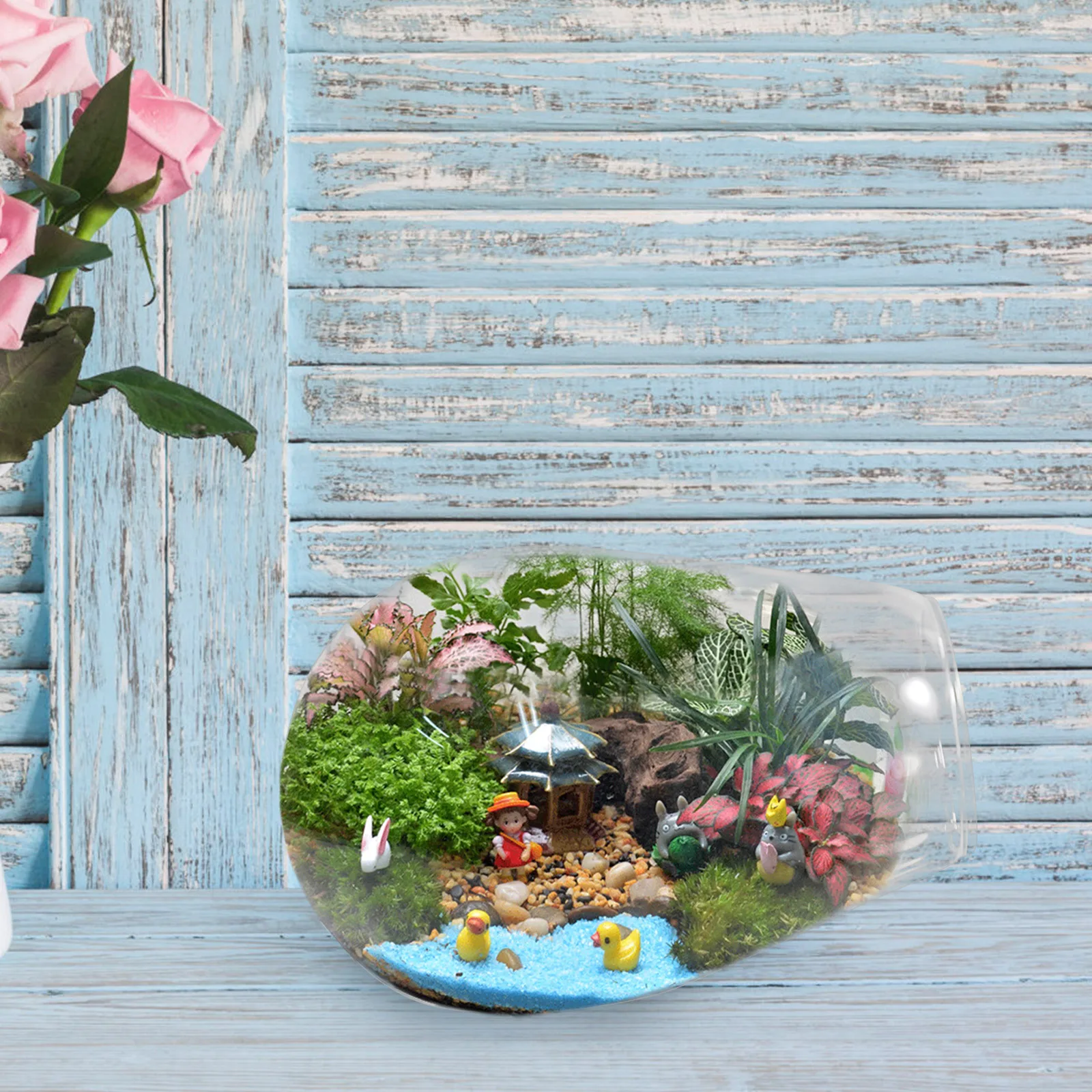 

Glass Terrarium Flower Vase DIY Micro-Landscape Ecological Bottle Smooth Surface Design Tabletop Decor Transparent Container
