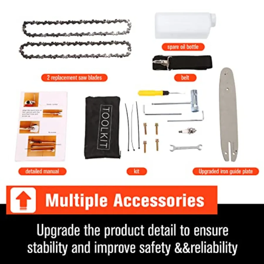 Seghe a palo alimentate a gas con motore a 2 cicli da 58CC per un efficiente taglio di alberi e un taglio di rami Design allungabile da 16 piedi per un massimo