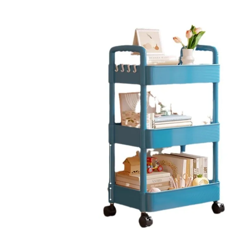 

Kitchen multi-layer shelves, floor-to-ceiling mobile trolley, shelves, bathroom rotation, snack storage racks