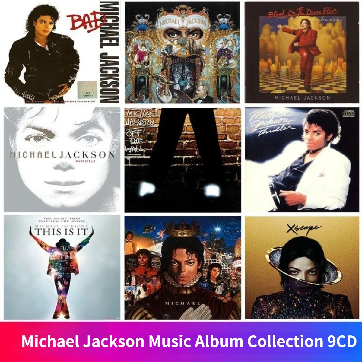 

Michael Jackson Classic Hits Album 9CD Disc Only Lossless Burned Music CD Suitable for Pop Music Lovers Car Home Audio Playback