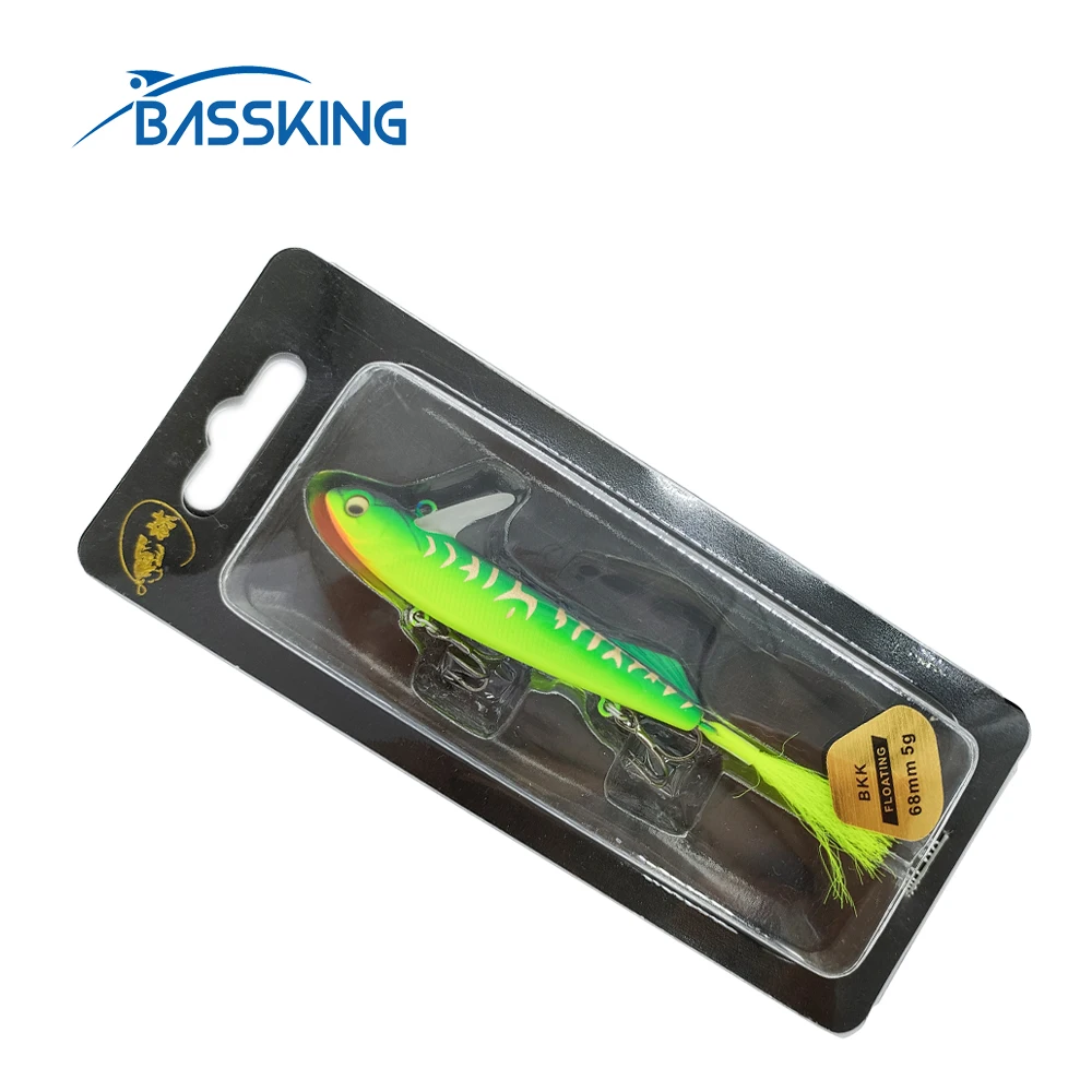 BASSKING Nổi Bút Chì Mồi 68Mm 5G Mồi Dụ Cá Lông Đuôi Nhựa Nhân Tạo Mồi Pesca Swimbait Bass Wobbler