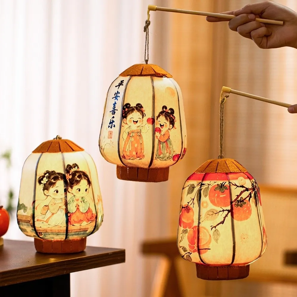 

Traditional New Year Lantern Good Luck Handmade Ancient Style Lantern LED Lighting Decorative Portable Lantern