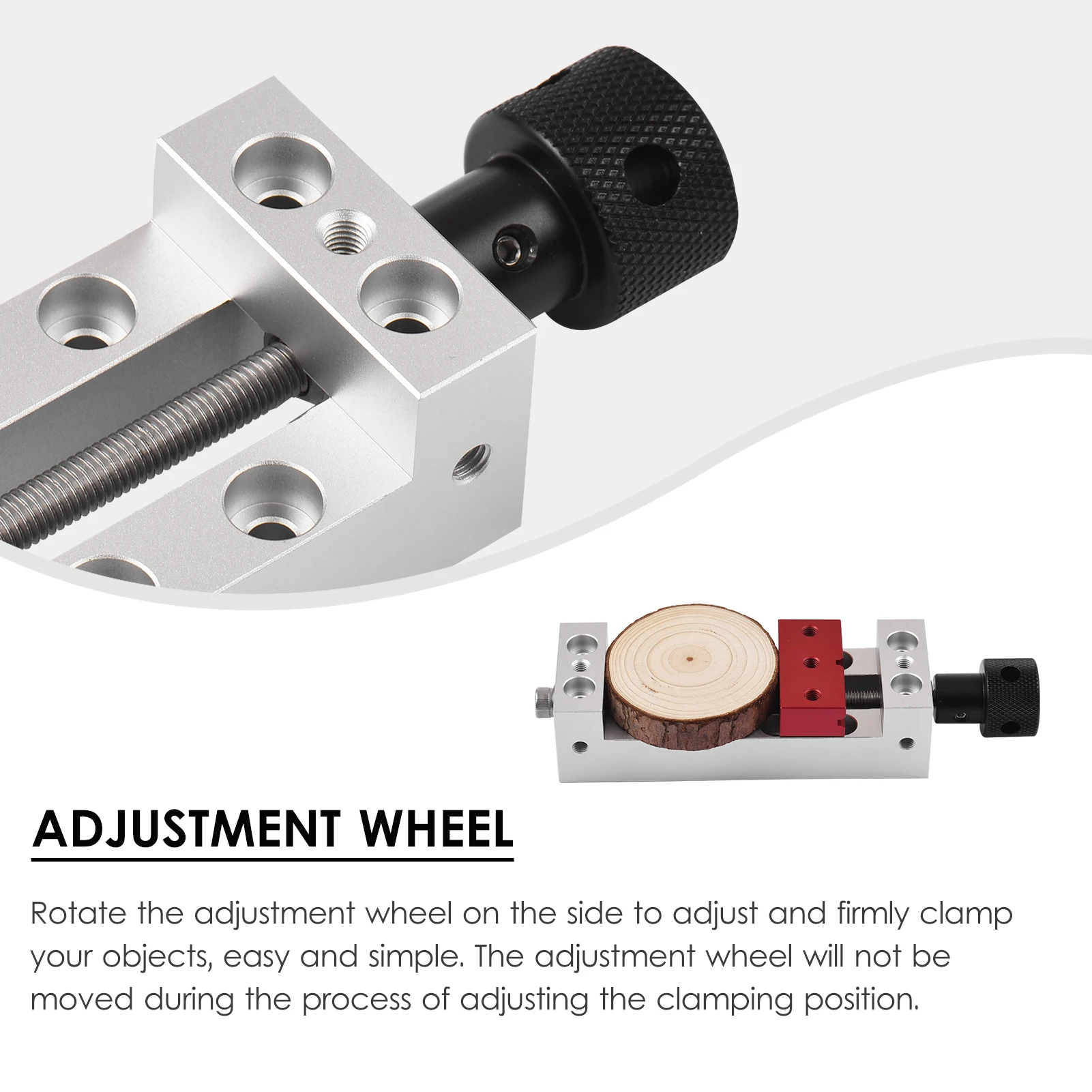 

2.56-Inch Jaw Width Flat Clamp Bench Vise Mini Drill Press Vise for Carving Engraving Machine Bench Drill Watch Repairing