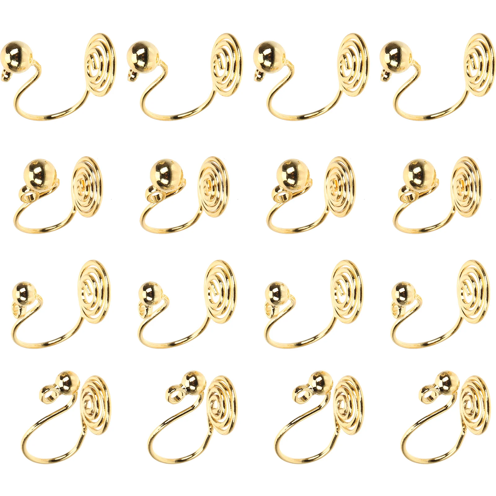 

Ear Clip Adapter Earring Converters Non-Pierced Earrings Attachments for Golden Clip-on Findings Clips