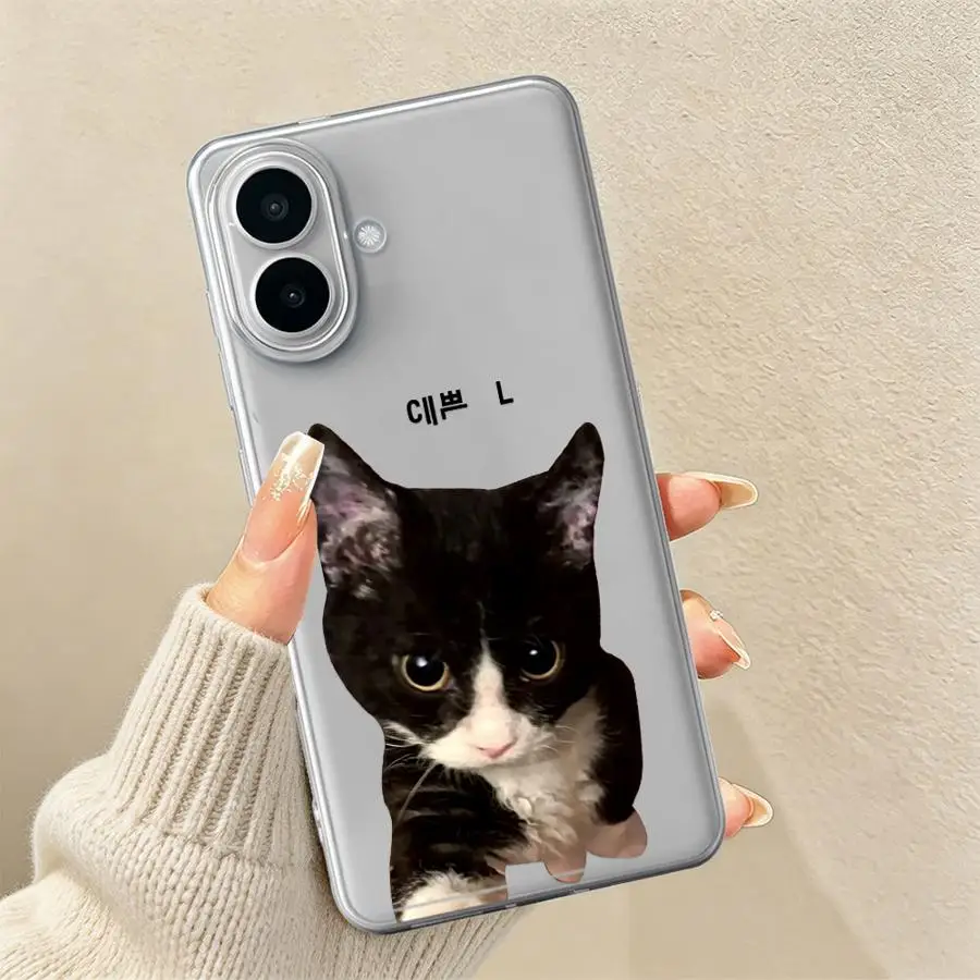 Black White Kitten Case for Samsung Galaxy A52 A37 A56 A27 A55 A23 A36 A13 A25 A51 A33 A52 A57 A26 A24 A54 A15 A34 A35 A14 A16
