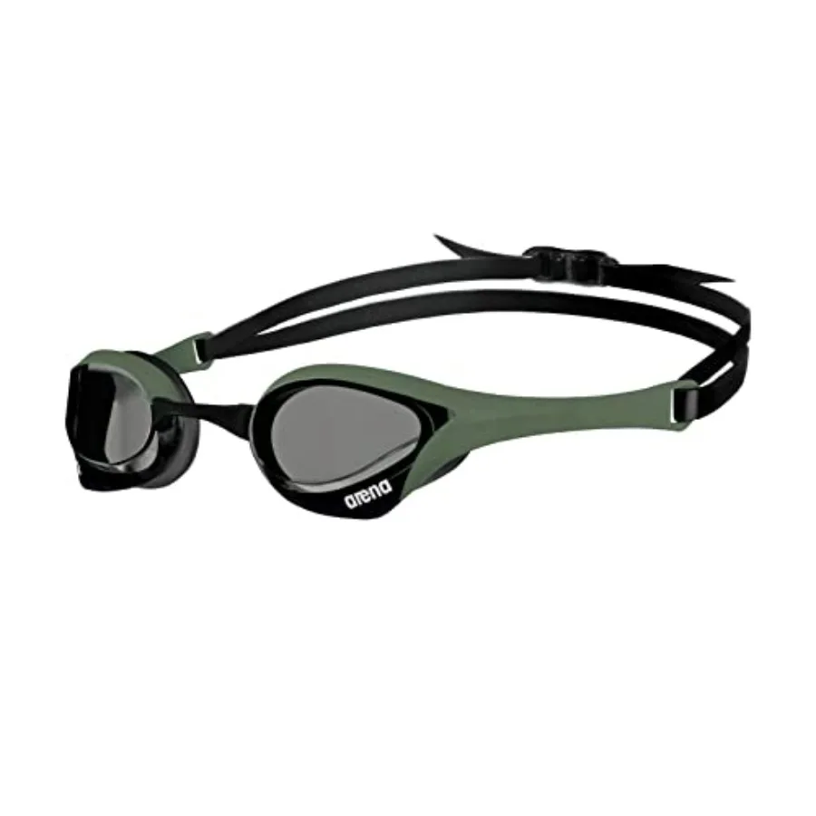 

Racing swim goggles for unisex use, polycarbonate hard lens, black color, featuring anti-fog technology and ultra swipe design