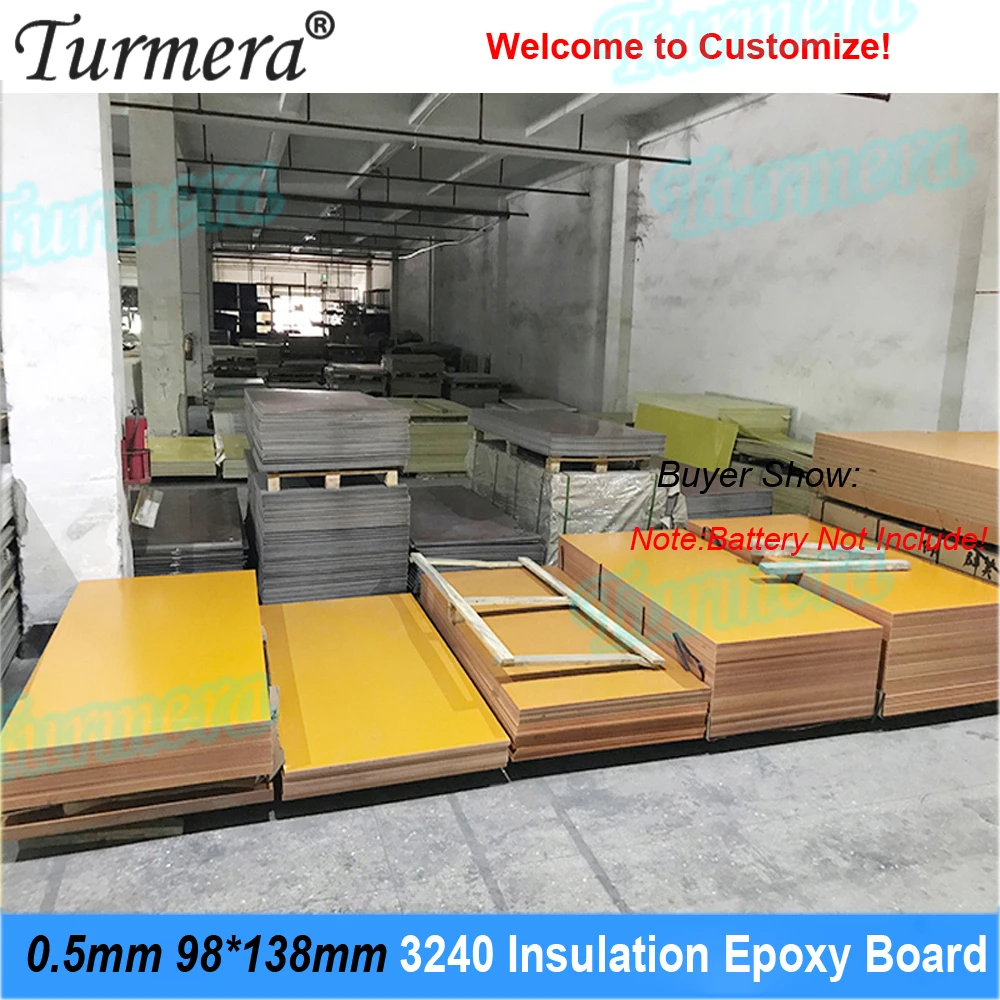 Turmera 3240 Insulation Epoxy Plate 0.5mm Thickness 98*138mm for 3.2V 30Ah 32Ah 40Ah 280Ah 12.8V Lifepo4 Batteries Pack Diy Use