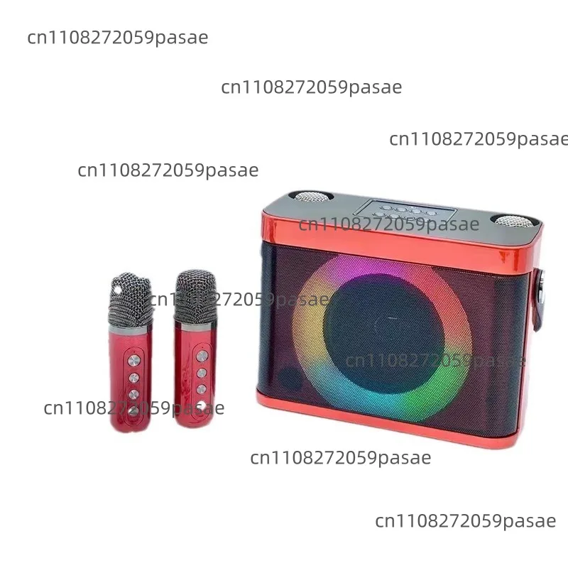YS-219BT Bluetooth Speaker with Dual Wireless Mics for Home Karaoke KTV and Mobile Singing Portable