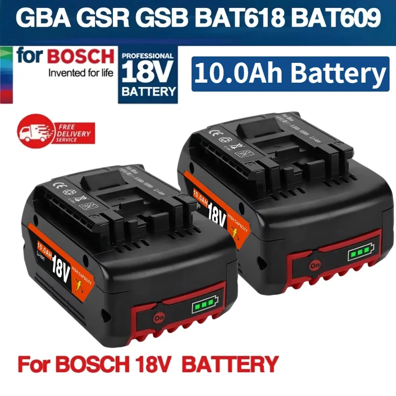 

18V 10000mAh Replacement BatteryFor Bosch 18V Professional Systeem Draadloze Tools Bat609 Bat618 Gba18v80 21700 Cell✅