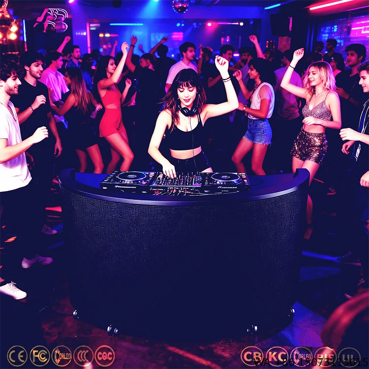 

Портативный светодиодный DJ-пульт, складной стол для сцены, выступлений, музыкальных мероприятий, концертов, ночных клубов, светодиодные дисплеи, LED-кубы, в наличии на складе в США