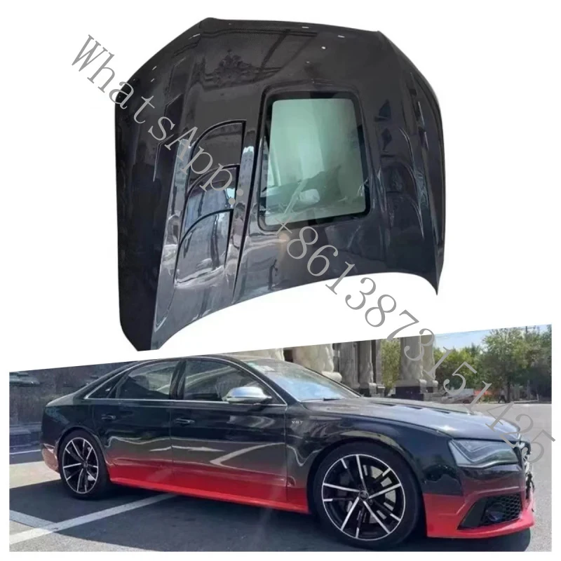 

Suitable S8 Bonnet Hood Modified MBJ Transparent Style Fits S8 2013-2016 Carbon Fiber Engine Cover